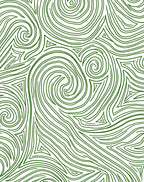 Emerald Green Swirling Lines Rug