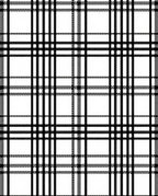 Classic Black White Plaid Lines Rug