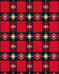 Bold Red Black Checkerboard Plaid Rug