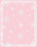 Blush Pink Starburst Lace Frame Rug