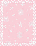 Blush Pink Starburst Lace Frame Rug