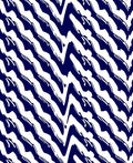 Navy White Jagged Stripe Accent Rug