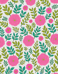 Whimsical Pink Blossom Leaf Medley Rug