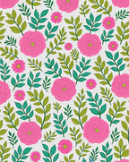 Whimsical Pink Blossom Leaf Medley Rug