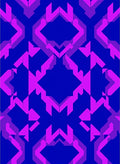Electric Blue Magenta Geometric Overlay Rug