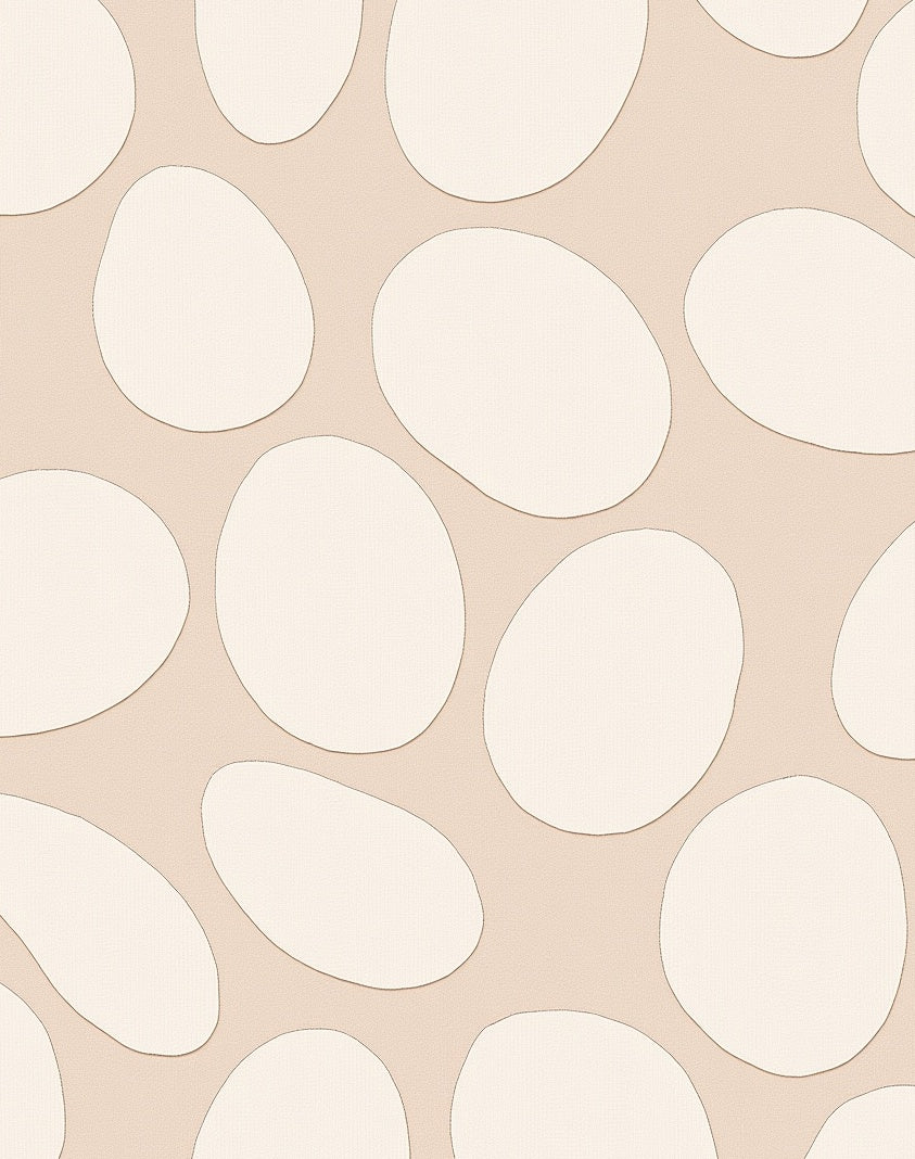 Natural Beige Organic Pebble Rug