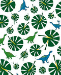 Whimsical Dinosaur Leaf Garden Rug