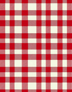 Classic Red and Cream Buffalo Plaid Rug
