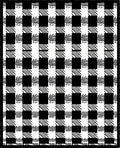 Black White Checked Organic Weave Rug