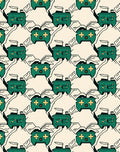 Emerald Green Gaming Controller Circuit Rug
