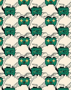 Emerald Green Gaming Controller Circuit Rug