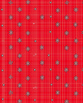Classic Red Snowflakes Plaid Rug
