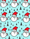 Whimsical Snowman Red Hat Christmas Wonderland Rug