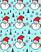 Whimsical Snowman Red Hat Christmas Wonderland Rug
