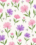 Pink Purple Daisy Garden Rug