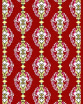 Crimson Floral Medallion with Gold Accents Rug
