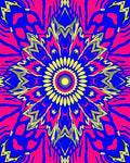 Vibrant Yellow Sunburst Mandala Rug