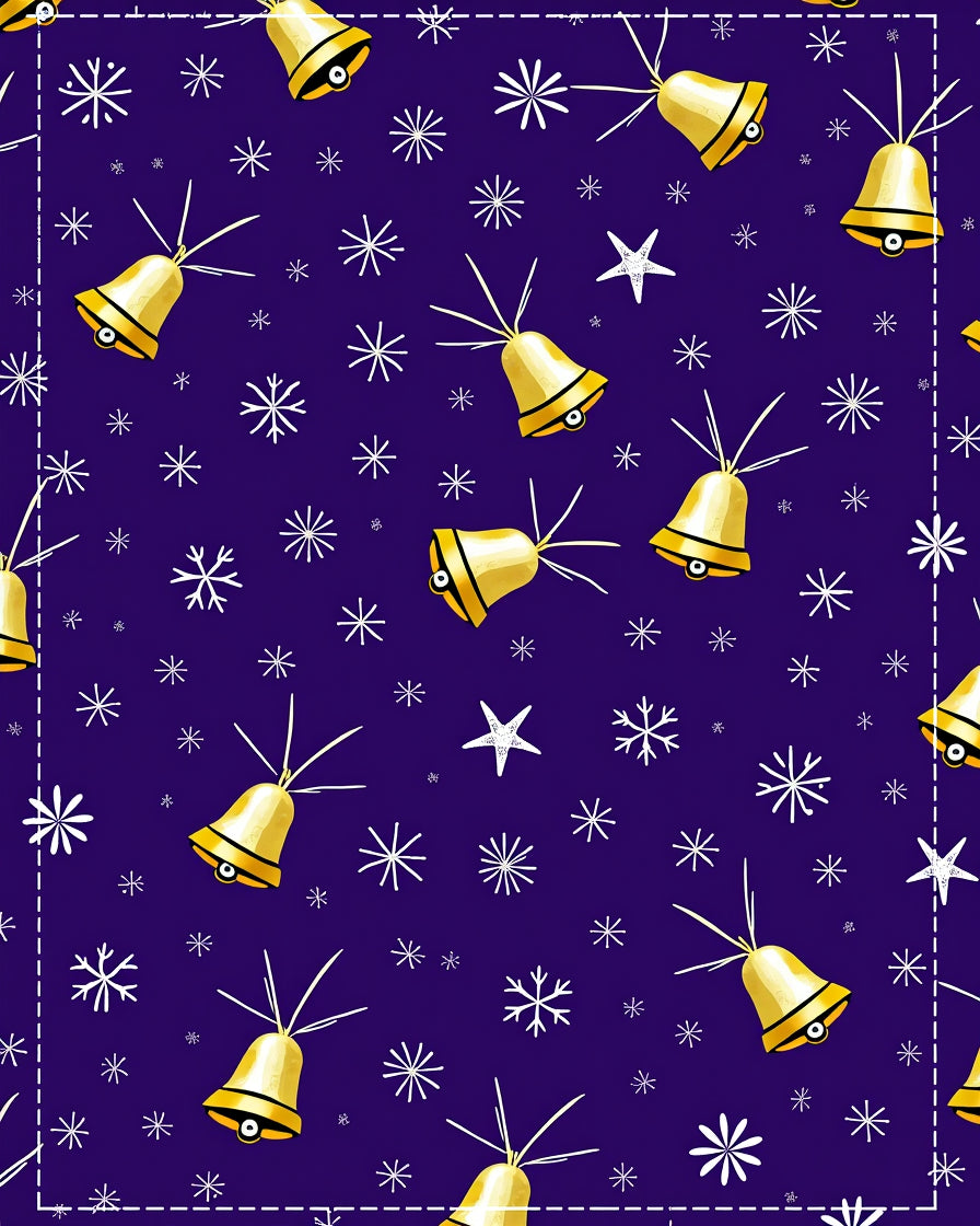 Golden Bells Starry Night Rug
