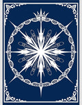 Majestic Blue White Crowned Starburst Rug