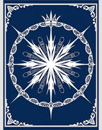 Majestic Blue White Crowned Starburst Rug