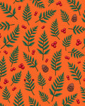 Crimson Berry Pine Sprig Rug