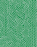 Deep Green Interlocking Hexagonal Waves Rug