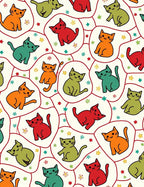 Cute Feline Friends Starry Fun Rug