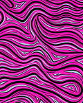 Vibrant Pink Black Swirl Stripes Rug