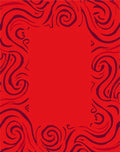Crimson Swirl Border Rug