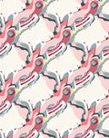 Abstract Pink Blush Swirl Ribbon Rug