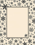 Black Snowflake Cream Background Holiday Rug