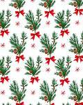 Festive Pine Sprig Bow Collection Rug