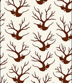 Brown bare trees on cream background Rug