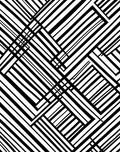 Bold Black White Intersecting Lines Rug