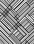 Bold Black White Intersecting Lines Rug