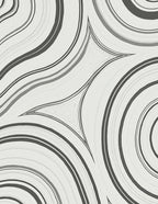 Monochromatic Swirling Lines Abstraction Rug