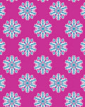 Vibrant Fuchsia Snowflake Medallion Rug