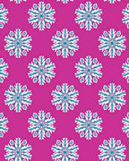 Vibrant Fuchsia Snowflake Medallion Rug