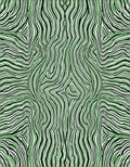 Green And Black Wavy Lines Rug