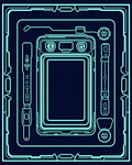 Neon Circuit Board Blueprint Rug