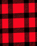 Bold Plaid Crimson Black Checkered Rug