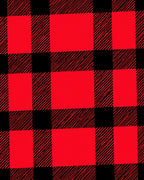 Bold Plaid Crimson Black Checkered Rug