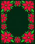 Crimson Red Floral Border Rug