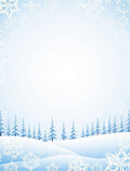 Winter Snowscape Snowflake Forest Rug
