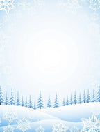 Winter Snowscape Snowflake Forest Rug