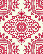 Red Floral Medallion Arch Rug