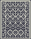 Classic Navy Ivory Organic Scroll Rug