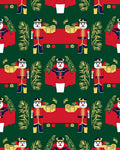 Festive Nutcracker Soldier Green Red Rug