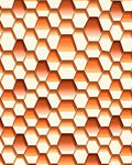 Warm Orange Honeycomb Geometric Rug