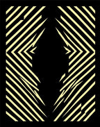 Yellow Black Diagonal Sharp Lines Rug